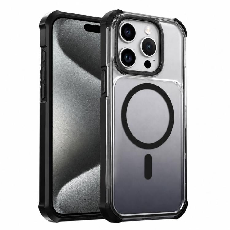 Custodia magnetica trasparente con effetto sfumato per telefono, For iPhone 16, For iPhone 15 Pro Max, For iPhone 15 Pro, For iPhone 15 Plus