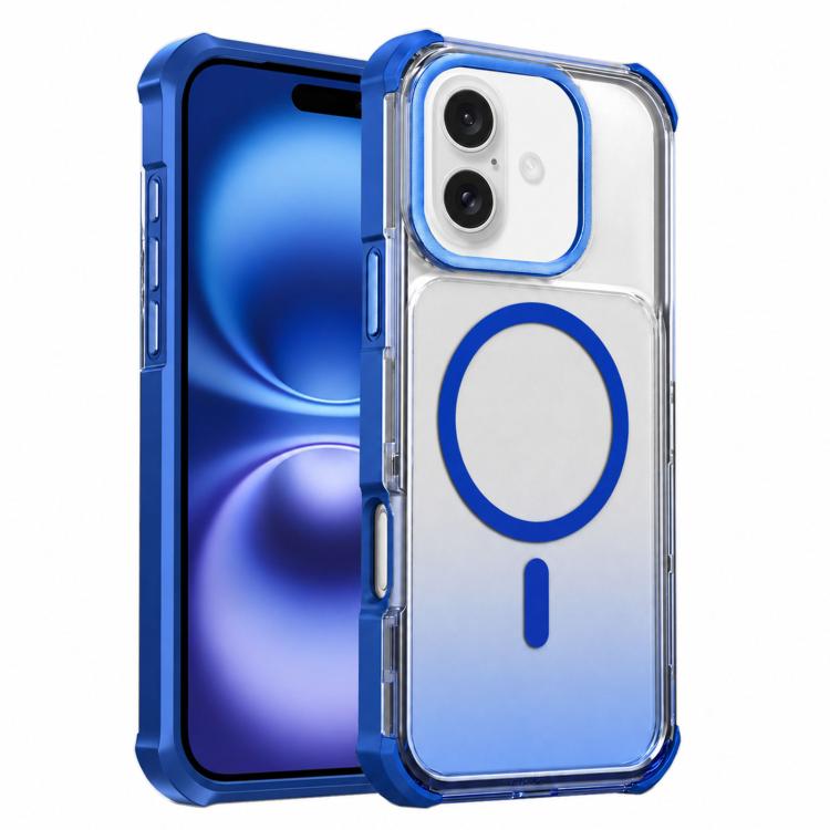Custodia magnetica trasparente con effetto sfumato per telefono, For iPhone 16, For iPhone 15 Pro Max, For iPhone 15 Pro, For iPhone 15 Plus