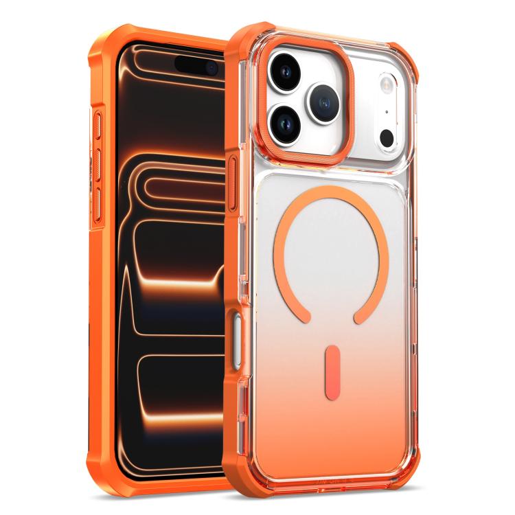 Custodia magnetica trasparente con effetto sfumato per telefono, For iPhone 17e / 16e, For iPhone 17 Pro Max, For iPhone 17 Pro, For iPhone 17