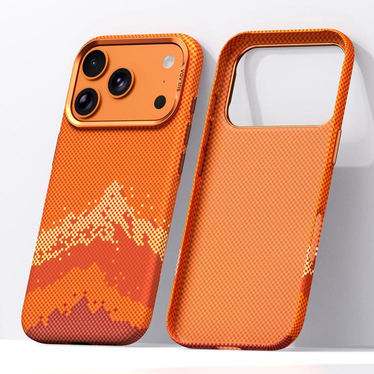 Custodia per telefono SULADA con texture a griglia di pixel in Kevlar e sensazione al tatto simile alla pelle., For iPhone 18 Pro, For iPhone 18 Pro Max, For iPhone 17 Pro Max, For iPhone 17 Pro, For iPhone 17