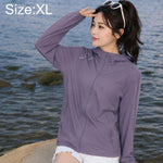 Giacca da donna leggera e traspirante con protezione solare UPF50+, XL, 2XL