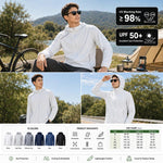 Cappotto da uomo leggero e traspirante con protezione solare UPF50+, 3XL, 4XL