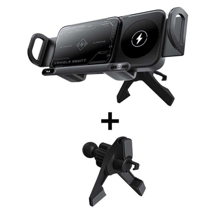 Caricabatterie wireless auto 15W con supporto girevole