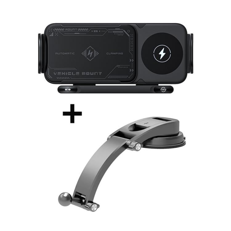 Caricabatterie wireless auto 15W con supporto girevole