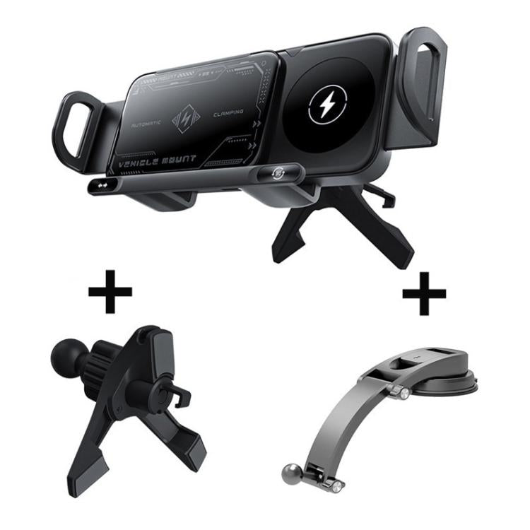 Caricabatterie wireless auto 15W con supporto girevole