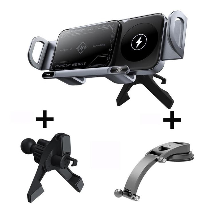 Caricabatterie wireless auto 15W con supporto girevole