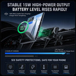 Caricabatterie wireless auto 15W con supporto girevole