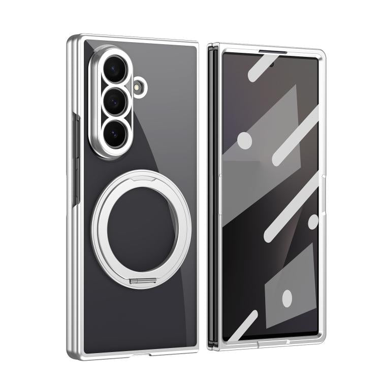 Custodia per telefono con anello magnetico trasparente e pellicola integrata, For Galaxy Z Fold8 Ultra 5G, For Galaxy Z Fold7 5G, For Galaxy Z Fold6, For Galaxy Z Fold5