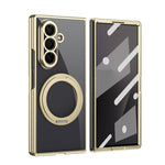 Custodia per telefono con anello magnetico trasparente e pellicola integrata, For Galaxy Z Fold8 Ultra 5G, For Galaxy Z Fold7 5G, For Galaxy Z Fold6, For Galaxy Z Fold5