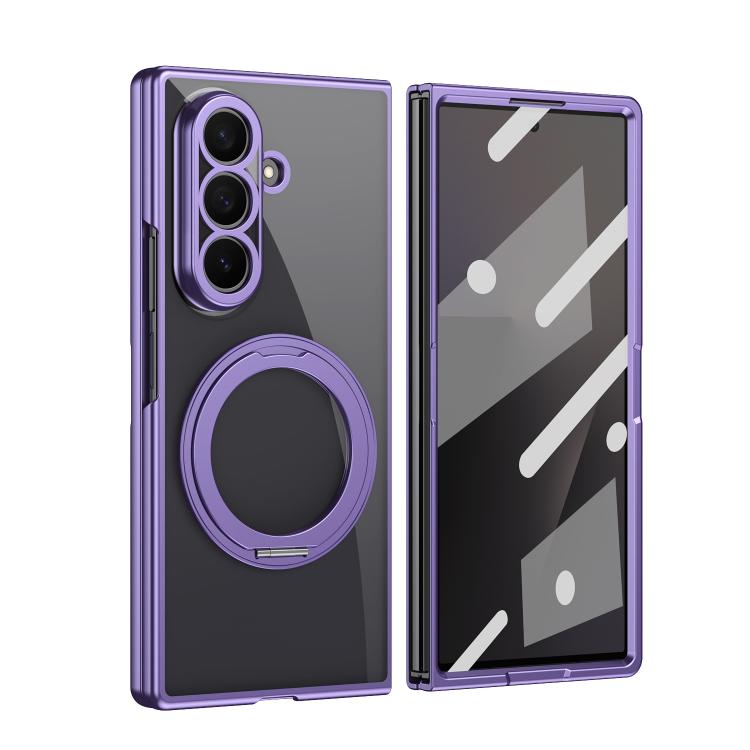 Custodia per telefono con anello magnetico trasparente e pellicola integrata, For Galaxy Z Fold8 Ultra 5G, For Galaxy Z Fold7 5G, For Galaxy Z Fold6, For Galaxy Z Fold5