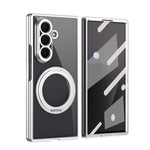 Custodia per telefono con anello magnetico trasparente e pellicola integrata, For Galaxy Z Fold8 Ultra 5G, For Galaxy Z Fold7 5G, For Galaxy Z Fold6, For Galaxy Z Fold5
