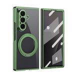 Custodia per telefono con anello magnetico trasparente e pellicola integrata, For Galaxy Z Fold8 Ultra 5G, For Galaxy Z Fold7 5G, For Galaxy Z Fold6, For Galaxy Z Fold5