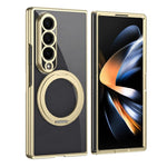Custodia per telefono con anello magnetico trasparente e pellicola integrata, For Galaxy Z Fold4