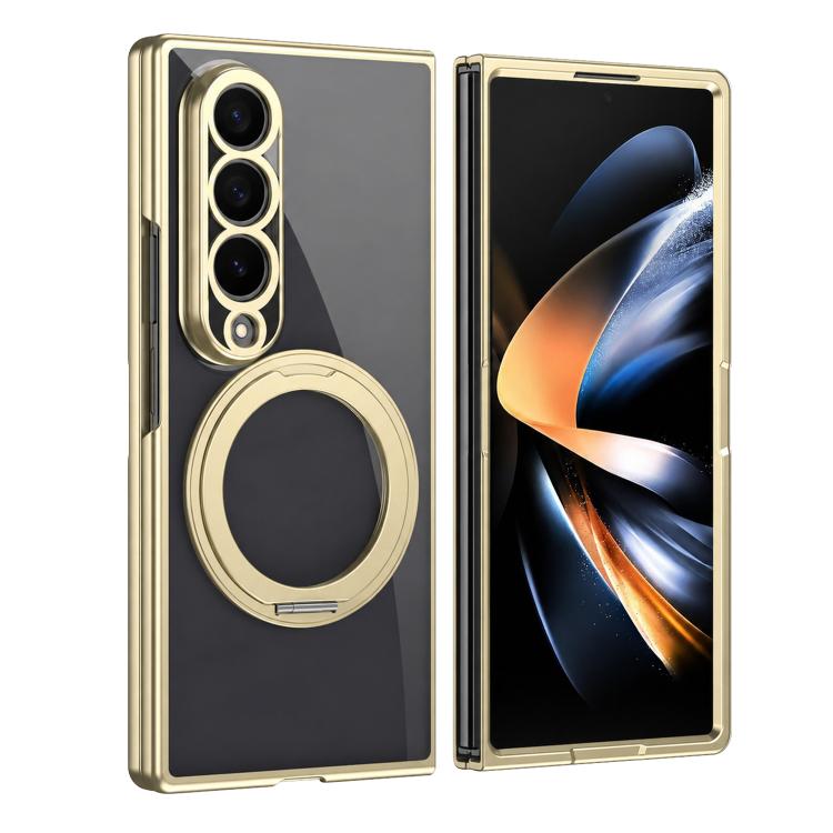 Custodia per telefono con anello magnetico trasparente e pellicola integrata, For Galaxy Z Fold4