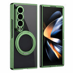 Custodia per telefono con anello magnetico trasparente e pellicola integrata, For Galaxy Z Fold4