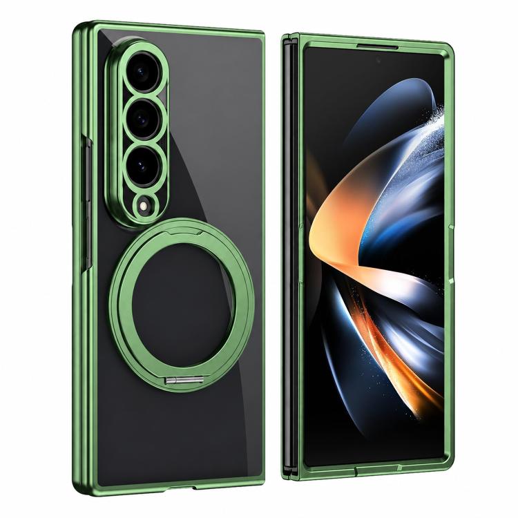 Custodia per telefono con anello magnetico trasparente e pellicola integrata, For Galaxy Z Fold4