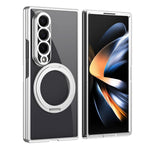 Custodia per telefono con anello magnetico trasparente e pellicola integrata, For Galaxy Z Fold4