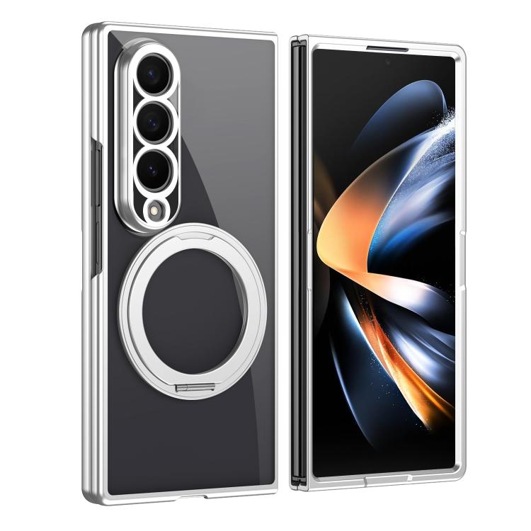 Custodia per telefono con anello magnetico trasparente e pellicola integrata, For Galaxy Z Fold4
