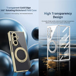 Custodia per telefono con anello magnetico trasparente e pellicola integrata, For Galaxy Z Fold4