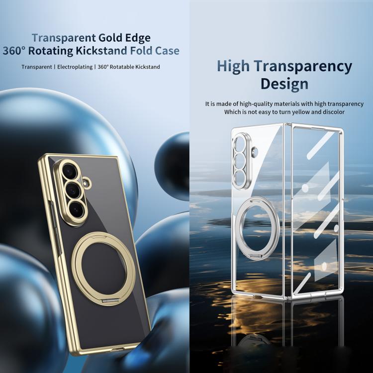 Custodia per telefono con anello magnetico trasparente e pellicola integrata, For Galaxy Z Fold4