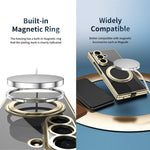 Custodia per telefono con anello magnetico trasparente e pellicola integrata, For Galaxy Z Fold8 Ultra 5G, For Galaxy Z Fold7 5G, For Galaxy Z Fold6, For Galaxy Z Fold5