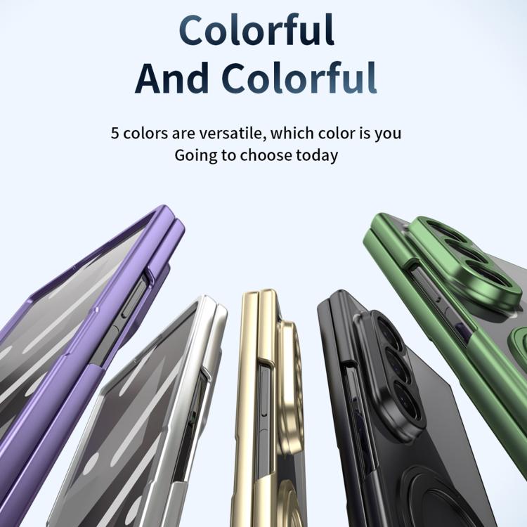 Custodia per telefono con anello magnetico trasparente e pellicola integrata, For Galaxy Z Fold4