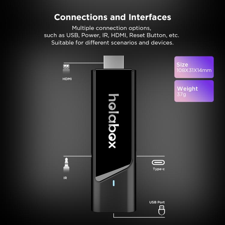 T600 HOLA BOX TV Stick Android 11 4K UHD 2GB+16GB
