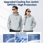 Cappotto leggero e traspirante con protezione solare UPF50+ e cappuccio con visiera in gomma nera., S, M, L, XL, 2XL, 3XL