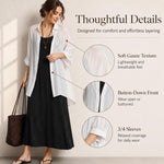 Camicetta da donna di media lunghezza, leggera, traspirante e con protezione solare., L, XL