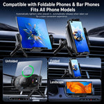 Supporto girevole wireless auto 15W per bocchette ventilazione