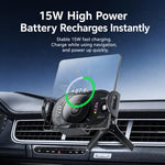 Supporto girevole wireless auto 15W per bocchette ventilazione
