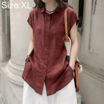 Camicia da donna a maniche corte leggera antipiega