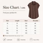 Camicia da donna a maniche corte leggera antipiega