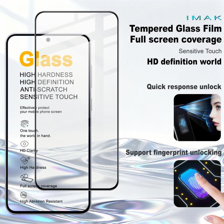 Pellicola protettiva in vetro temperato a copertura totale serie imak Pro+, con supporto per lo sblocco tramite impronta digitale., For Galaxy S26 FE 5G / S25 FE 5G