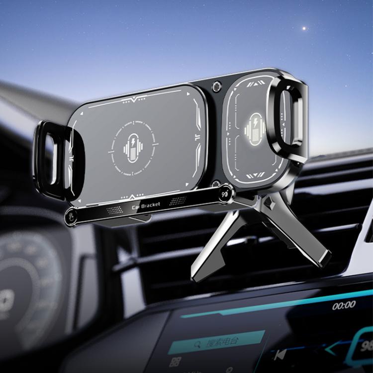 Caricabatterie wireless auto Q7S 15W con supporto girevole