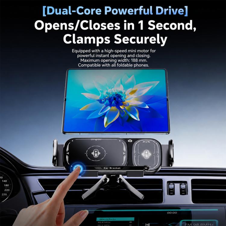 Caricabatterie wireless auto Q7S 15W con supporto girevole