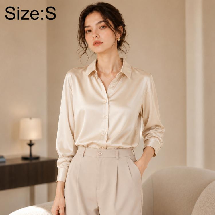 Camicia da donna a maniche lunghe in stile vintage ispirato a Hong Kong., S, M, L
