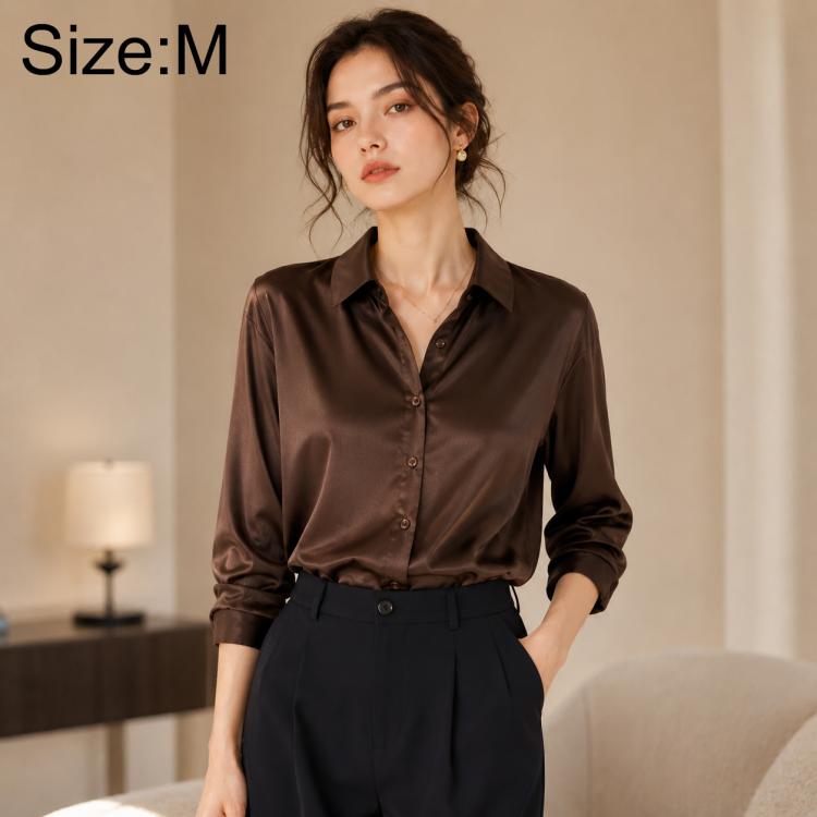 Camicia da donna a maniche lunghe in stile vintage ispirato a Hong Kong., S, M, L
