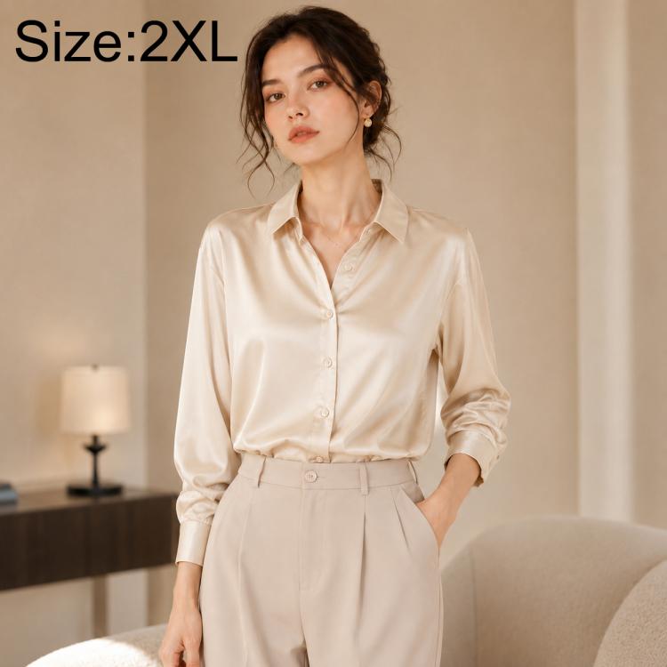 Camicia da donna a maniche lunghe in stile vintage ispirato a Hong Kong., XL, 2XL, 3XL