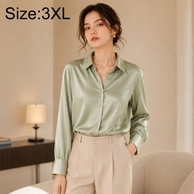 Camicia da donna a maniche lunghe in stile vintage ispirato a Hong Kong., XL, 2XL, 3XL