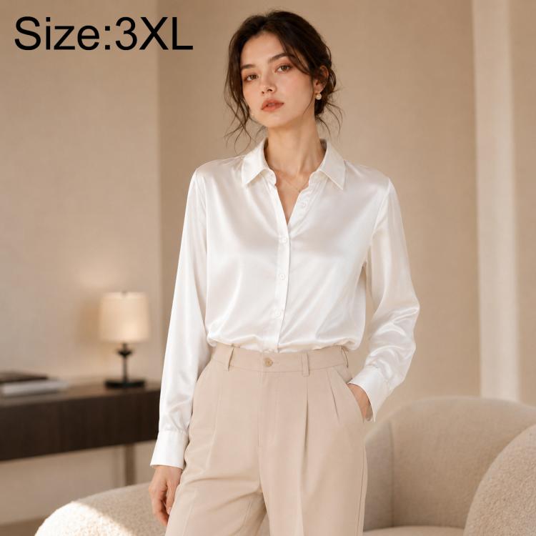 Camicia da donna a maniche lunghe in stile vintage ispirato a Hong Kong., XL, 2XL, 3XL