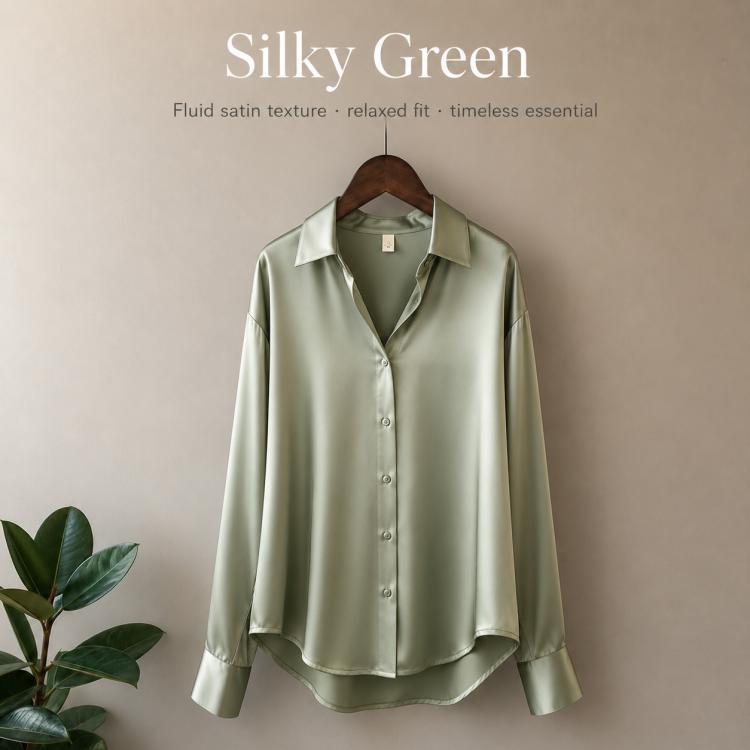 Camicia da donna a maniche lunghe in stile vintage ispirato a Hong Kong., S, M, L