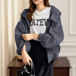Cappotto da donna leggero con cappuccio e protezione solare., Free Size