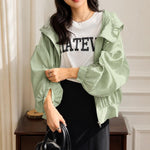 Cappotto da donna leggero con cappuccio e protezione solare., Free Size