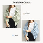 Cappotto da donna leggero con cappuccio e protezione solare., Free Size
