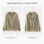 Cappotto da donna leggero con cappuccio e protezione solare., Free Size