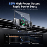 Caricabatterie wireless 15W con bobina regolabile e supporto