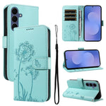 Custodia per telefono in pelle con motivo a rilievo di dente di leone., For Galaxy S26 FE 5G