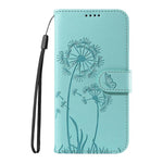 Custodia per telefono in pelle con motivo a rilievo di dente di leone., For Galaxy S26 FE 5G