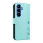 Custodia per telefono in pelle con motivo a rilievo di dente di leone., For Galaxy S26 FE 5G